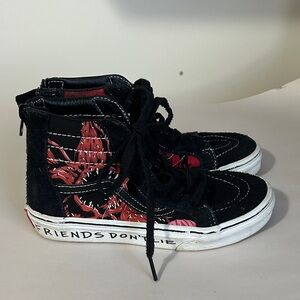 Vans Stranger Things Black and Red Kids Sneakers